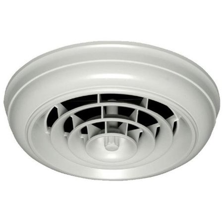 HAVACO QUICK CONNECT Havaco Quick Connect HT-CCG6B-R1D White Round Capital Crown Ceiling Diffuser and 6 in. Boot with Rotary Damper HT-CCG6B-R1D